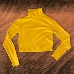 neon crop turtleneck